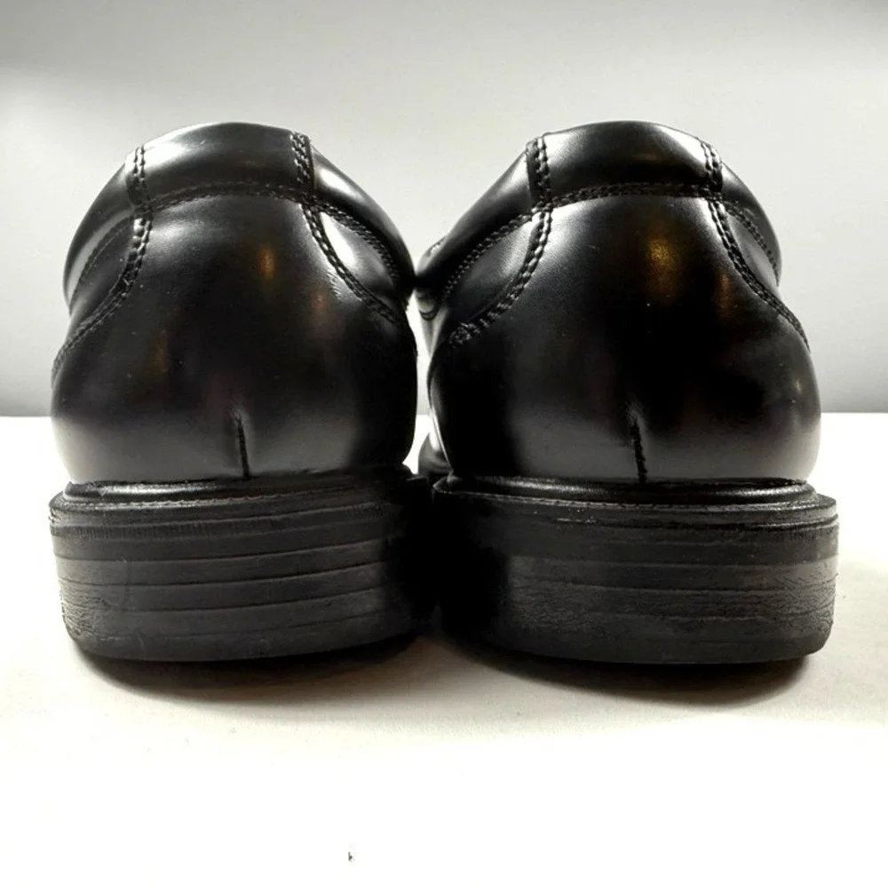 Nunn Bush Mens Black Leather Oxford Dress Shoes 81209-001 Slip Resistant 10.5‎ M